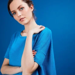 Maison Montagut T-Shirt Col Rond En Viscose Crepe - Bibiche><noscript><img width=