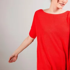 Maison Montagut T-Shirt Col Rond En Viscose Crepe - Bibiche><noscript><img width=