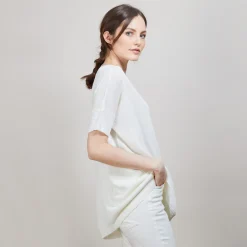 Maison Montagut T-Shirt Col Rond En Viscose Crepe - Bibiche><noscript><img width=