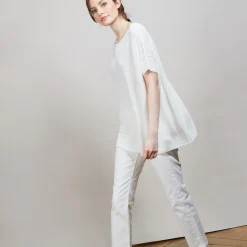 Maison Montagut T-Shirt Col Rond En Viscose Crepe - Bibiche><noscript><img width=