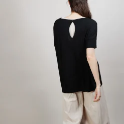 Maison Montagut T-Shirt Col Rond En Viscose Crepe - Bibiche><noscript><img width=