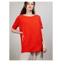 Maison Montagut T-Shirt Col Rond En Viscose Crepe - Bibiche><noscript><img width=