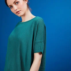 Maison Montagut T-Shirt Col Rond En Viscose Crepe - Bibiche><noscript><img width=