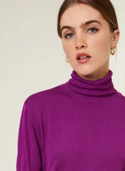 Maison Montagut T-Shirt Col Roule En Bambou Cachemire Fine Maille - Aerio><noscript><img width=