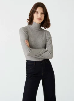 Maison Montagut T-Shirt Col Roule En Bambou Cachemire Fine Maille - Aerio><noscript><img width=