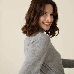 Maison Montagut T-Shirt Col Roule En Bambou Cachemire Fine Maille - Aerio><noscript><img width=