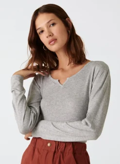 Maison Montagut T-Shirt Col Tunisien En Bambou Cachemire Fine Maille - Betty>Femme T-Shirts