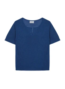 Maison Montagut T-Shirt Col Tunisien En Lin Flamme - Boheme><noscript><img width=