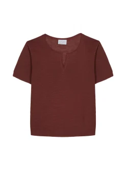 Maison Montagut T-Shirt Col Tunisien En Lin Flamme - Boheme><noscript><img width=