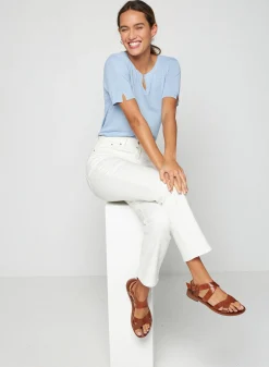 Maison Montagut T-Shirt Col Tunisien En Lin Flamme - Boheme><noscript><img width=