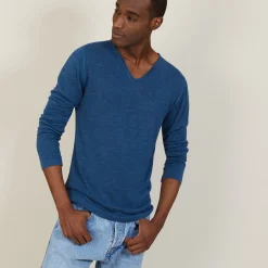 Maison Montagut T-Shirt Col Tunisien En Lin Flamme - Blayne><noscript><img width=