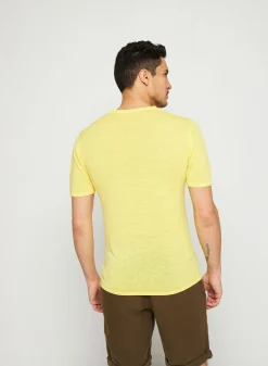 Maison Montagut T-Shirt Col V En Lin Flamme - Reuben><noscript><img width=