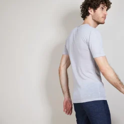 Maison Montagut T-Shirt Col V En Lin Flamme - Bobelia><noscript><img width=