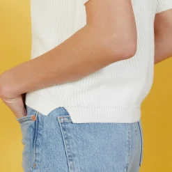 Maison Montagut T-Shirt En Coton Bio Grosse Maille - Marie><noscript><img width=