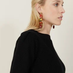 Maison Montagut T-Shirt En Coton Bio Grosse Maille - Marie><noscript><img width=