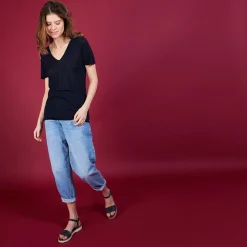 Maison Montagut T-Shirt En Lin Flamme - Balkan><noscript><img width=