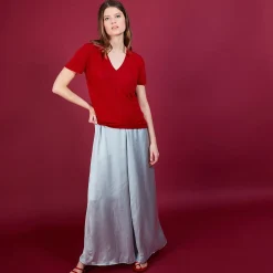 Maison Montagut T-Shirt En Lin Flamme - Balkan><noscript><img width=