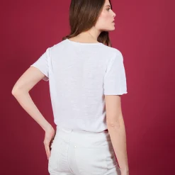 Maison Montagut T-Shirt En Lin Flamme - Balkan><noscript><img width=