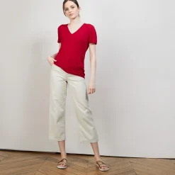 Maison Montagut T-Shirt En Lin Flamme - Balkan><noscript><img width=