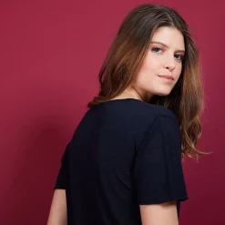 Maison Montagut T-Shirt En Lin Flamme - Balkan><noscript><img width=