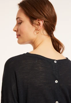 Maison Montagut T-Shirt En Lin Flamme Boutonne Dos - Polly><noscript><img width=