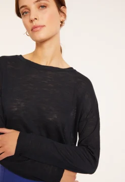 Maison Montagut T-Shirt En Lin Flamme Boutonne Dos - Polly><noscript><img width=