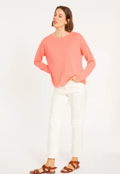 Maison Montagut T-Shirt En Lin Flamme Boutonne Dos - Polly><noscript><img width=