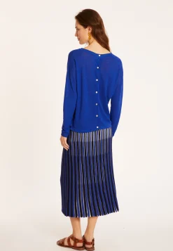 Maison Montagut T-Shirt En Lin Flamme Boutonne Dos - Polly><noscript><img width=