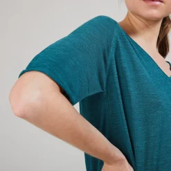 Maison Montagut T-Shirt En Lin Flamme Manches Coudes - Bonbon><noscript><img width=