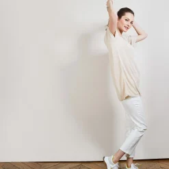 Maison Montagut T-Shirt Long En Lin Flamme - Bil><noscript><img width=