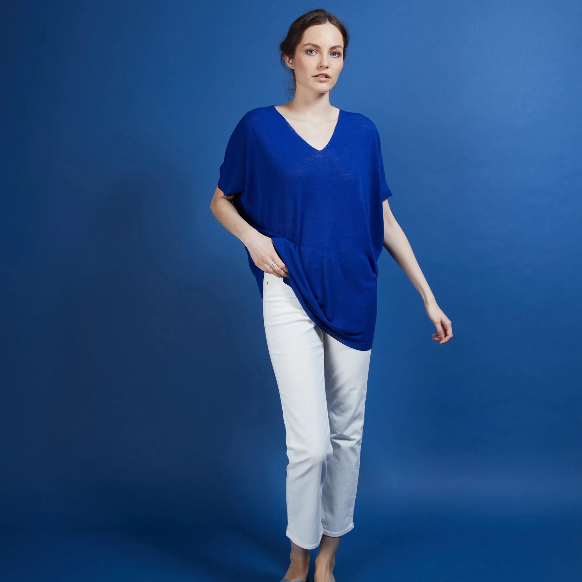 Maison Montagut T-Shirt Long En Lin Flamme - Bil>Femme T-Shirts