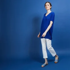 Maison Montagut T-Shirt Long En Lin Flamme - Bil><noscript><img width=