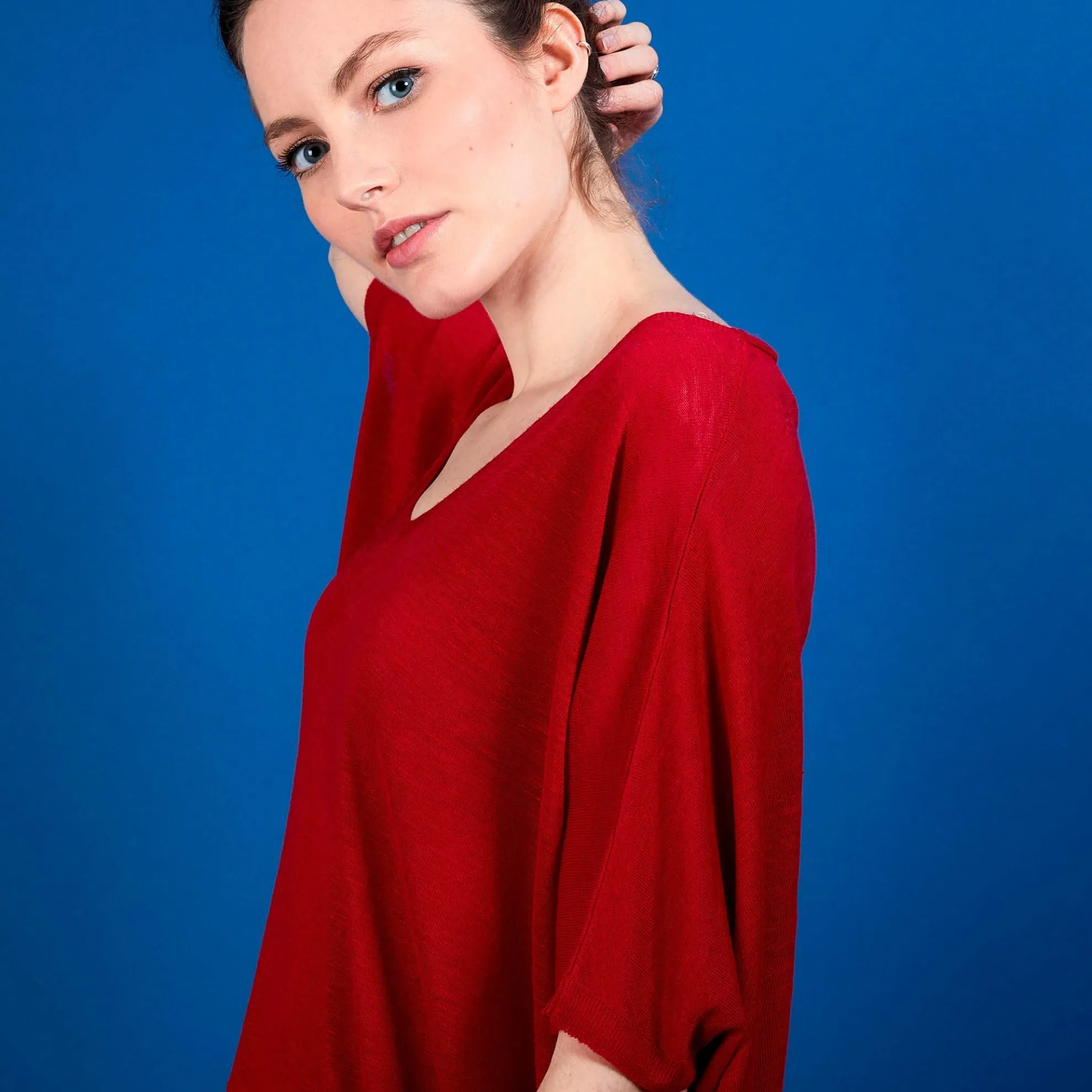 Maison Montagut T-Shirt Long En Lin Flamme - Bil>Femme T-Shirts