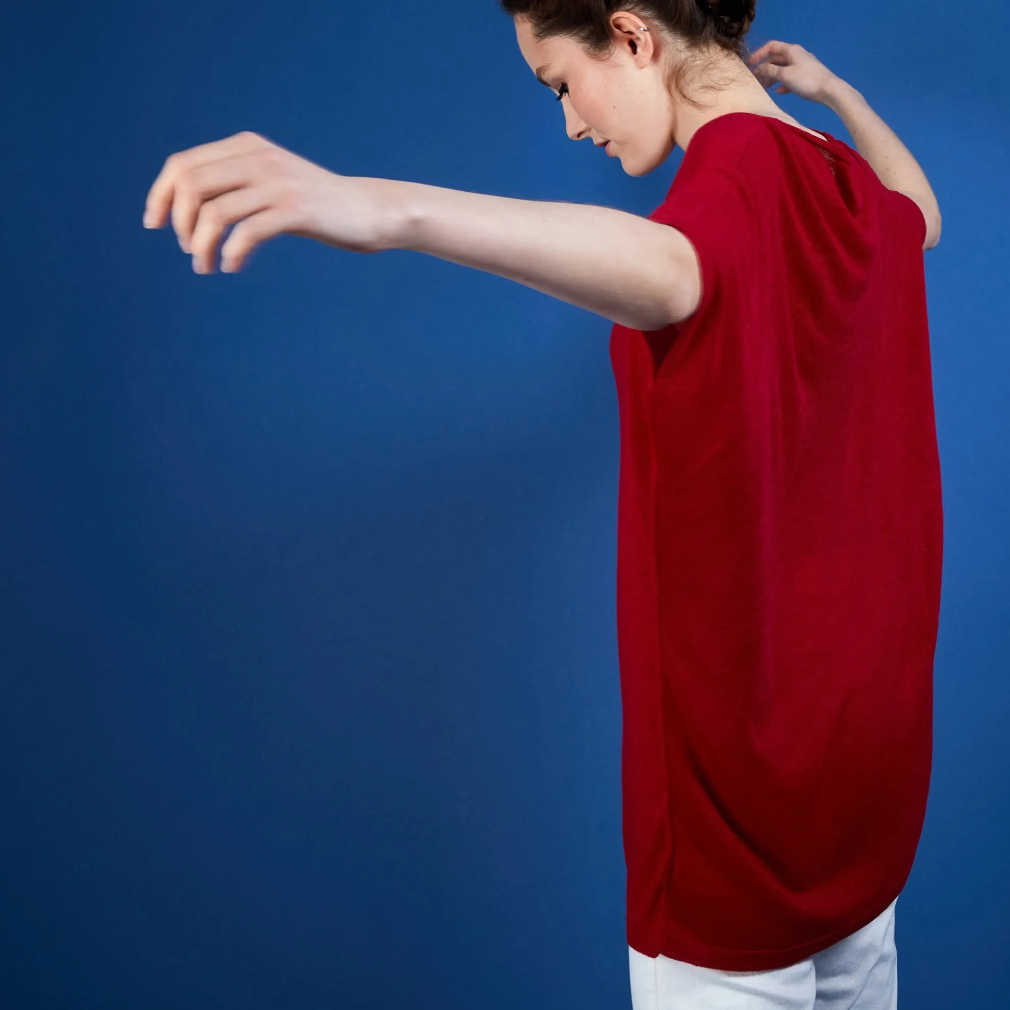 Maison Montagut T-Shirt Long En Lin Flamme - Bil>Femme T-Shirts