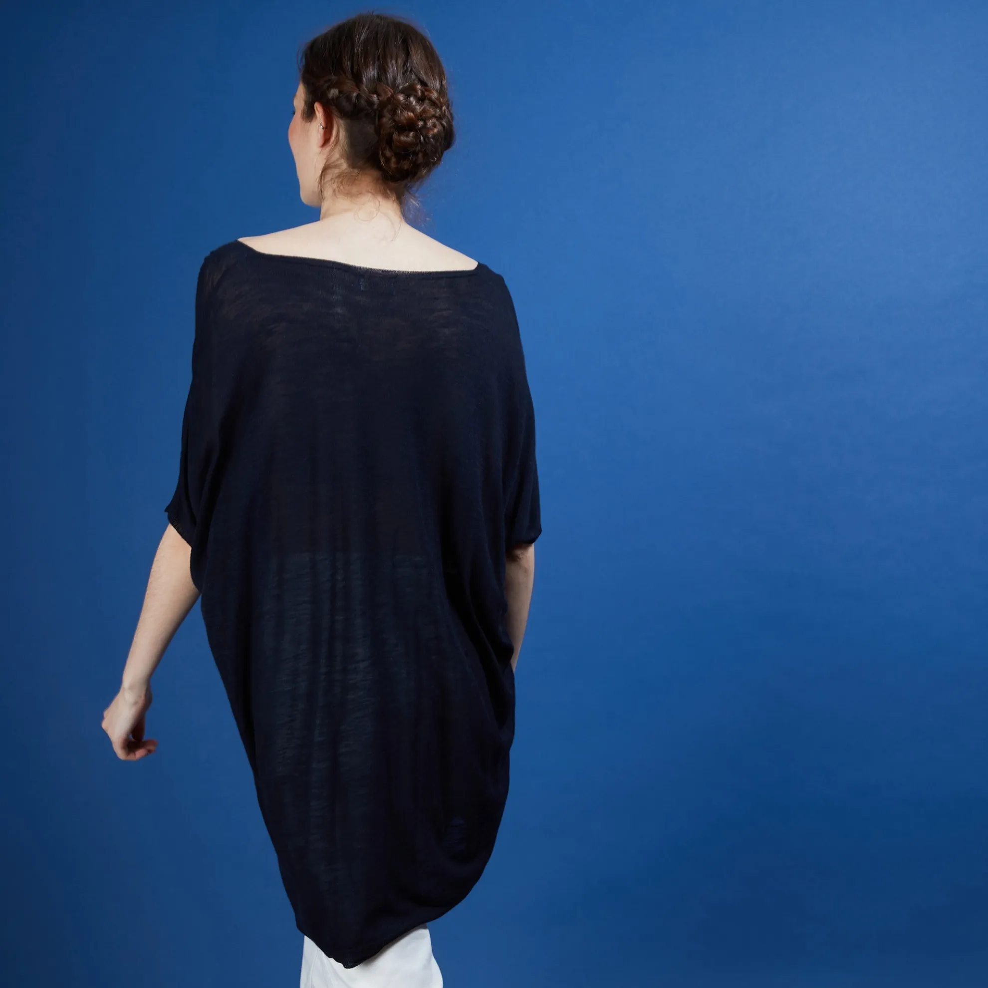 Maison Montagut T-Shirt Long En Lin Flamme - Bil>Femme T-Shirts