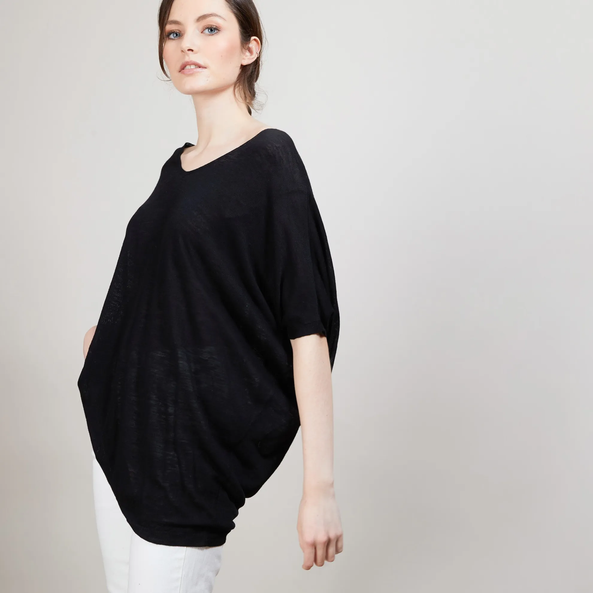 Maison Montagut T-Shirt Long En Lin Flamme - Bil>Femme T-Shirts