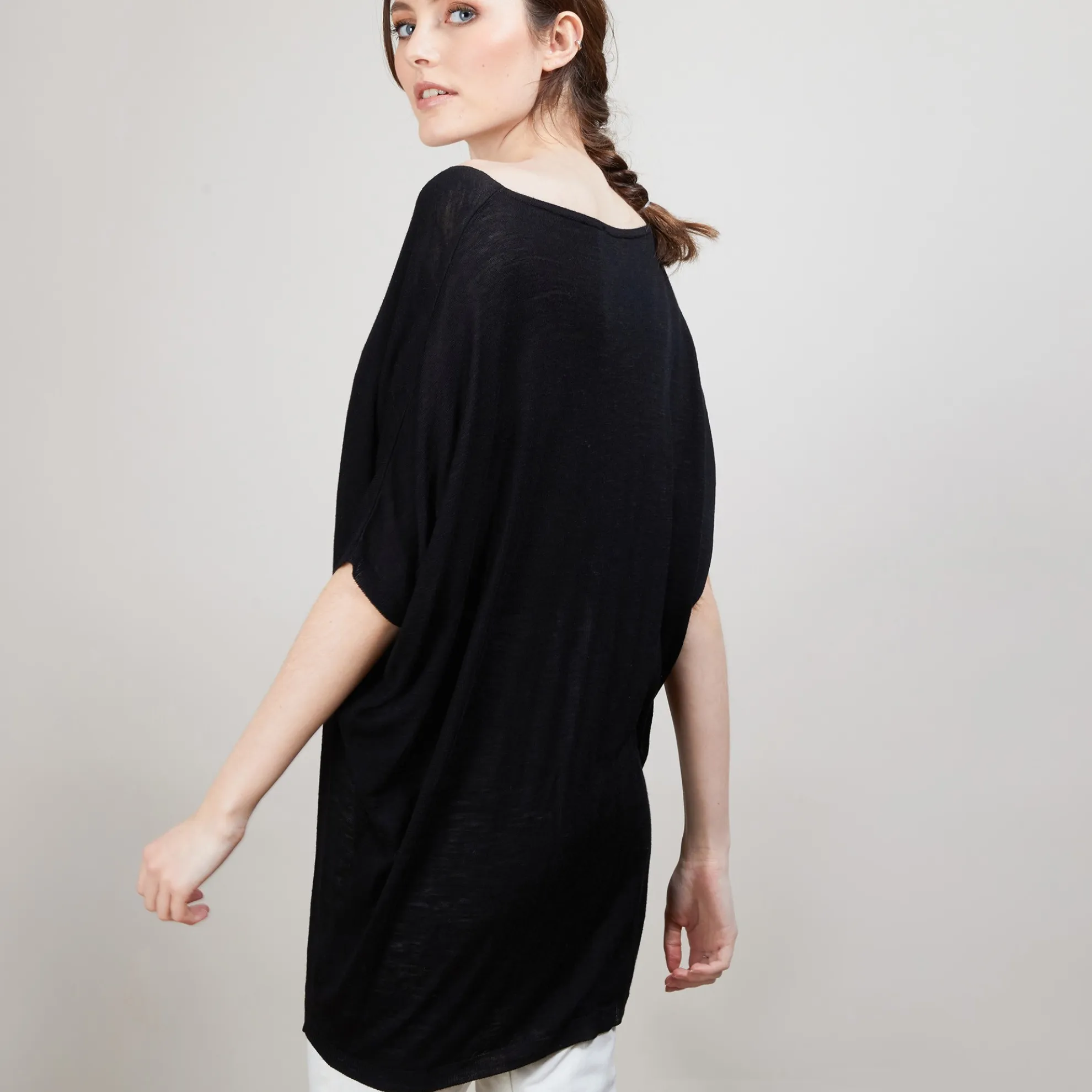 Maison Montagut T-Shirt Long En Lin Flamme - Bil>Femme T-Shirts