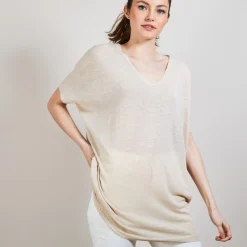 Maison Montagut T-Shirt Long En Lin Flamme - Bil><noscript><img width=