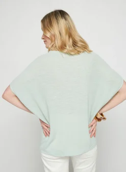 Maison Montagut T-Shirt Manche Chauve-Souris En Lin Flamme - Tarra><noscript><img width=