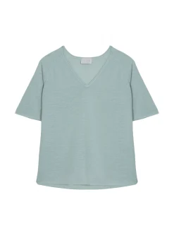 Maison Montagut T-Shirt Manches Coudes En Lin Flamme - Bonbon><noscript><img width=