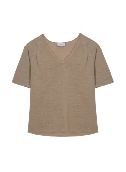 Maison Montagut T-Shirt Manches Coudes En Lin Flamme - Bonbon><noscript><img width=