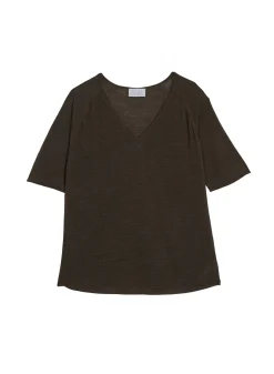 Maison Montagut T-Shirt Manches Coudes En Lin Flamme - Bonbon><noscript><img width=