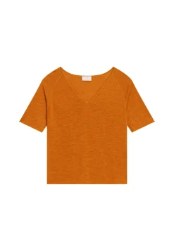 Maison Montagut T-Shirt Manches Coudes En Lin Flamme - Bonbon>Femme T-Shirts