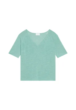Maison Montagut T-Shirt Manches Coudes En Lin Flamme - Bonbon><noscript><img width=