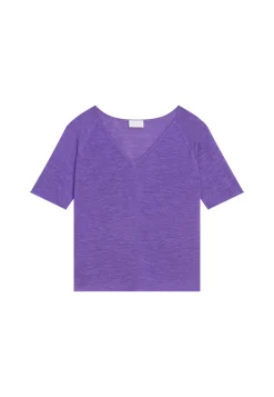 Maison Montagut T-Shirt Manches Coudes En Lin Flamme - Bonbon><noscript><img width=