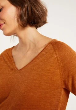 Maison Montagut T-Shirt Manches Coudes En Lin Flamme - Bonbon><noscript><img width=