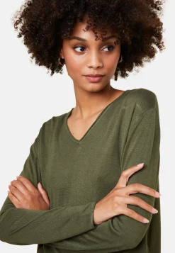 Maison Montagut T-Shirt Manches Longues En Bambou Cachemire A Fentes - Aelys><noscript><img width=