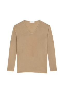 Maison Montagut T-Shirt Manches Longues En Bambou Cachemire A Fentes - Aelys><noscript><img width=