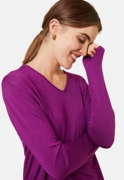 Maison Montagut T-Shirt Manches Longues En Bambou Cachemire A Fentes - Aelys><noscript><img width=