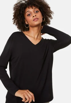 Maison Montagut T-Shirt Manches Longues En Bambou Cachemire A Fentes - Aelys><noscript><img width=